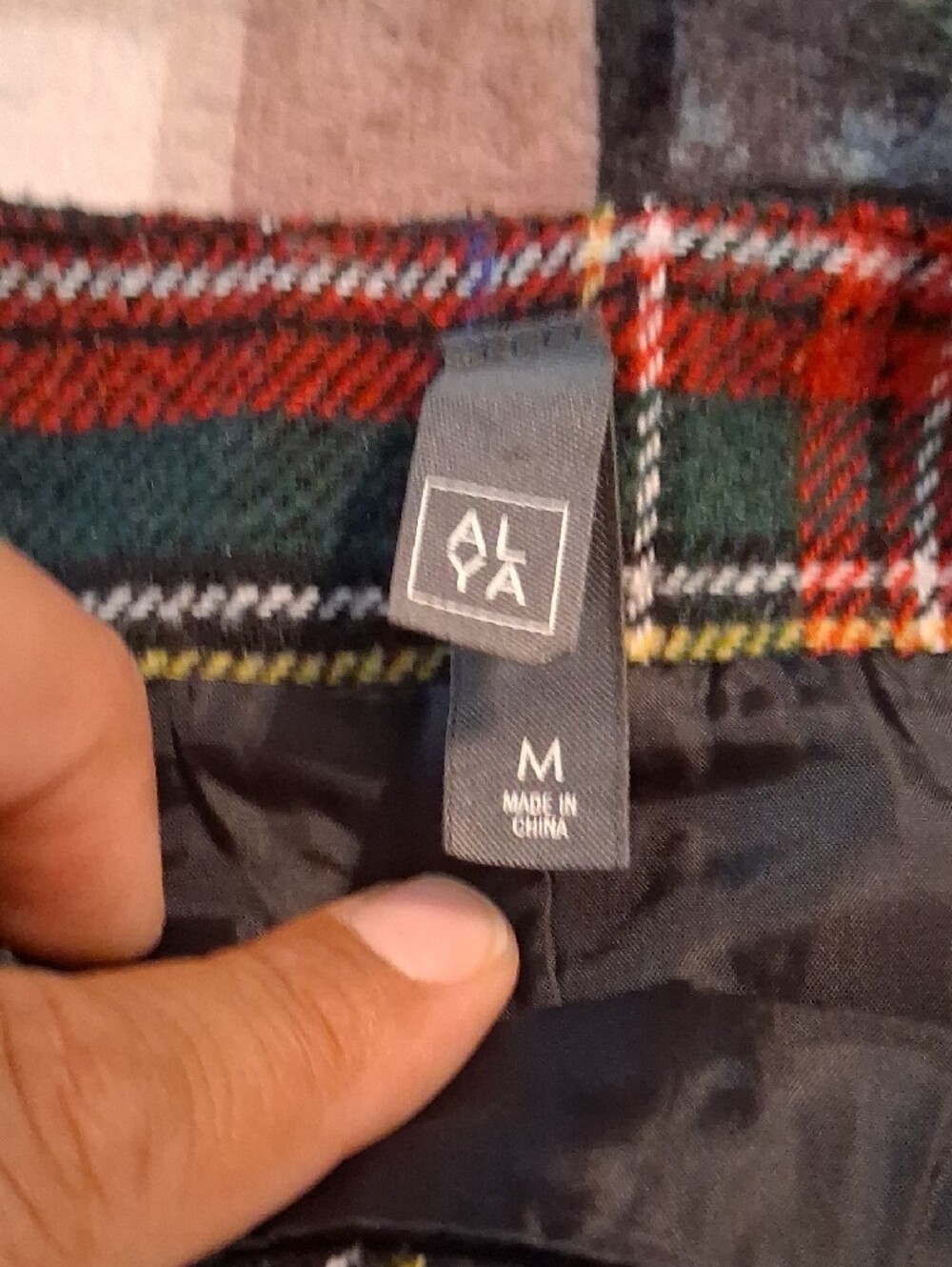 Alya Red, Green & Navy Tartan Wrap Skirt - Picture 4 of 6